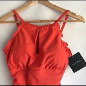 NEW Ellen Tracy Siren Red One piece Swimsuit!